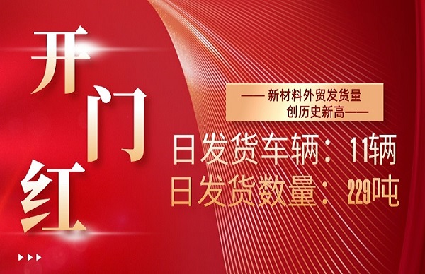 起步即是沖刺！新材料公司外貿(mào)單日發(fā)貨量創(chuàng)歷史新高